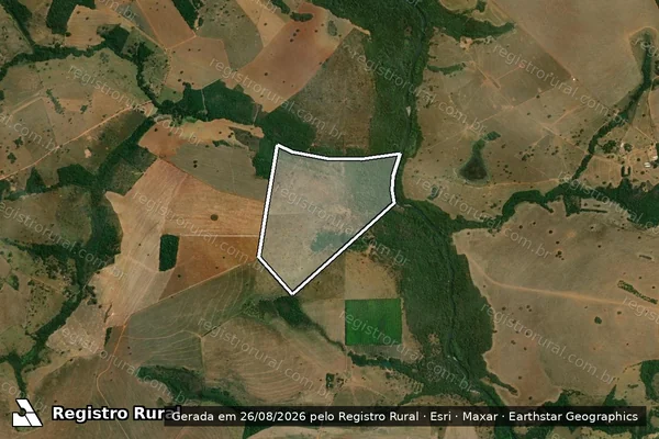 Imagem de satélite de FAZENDA FELICIDADE - Matrícula 7.707 em Piracanjuba - GO