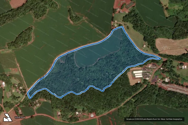 Imagem de satélite de LOTE RURAL N 83-B-1/87/87-A - PARCELA 02 em Dois Vizinhos - PR