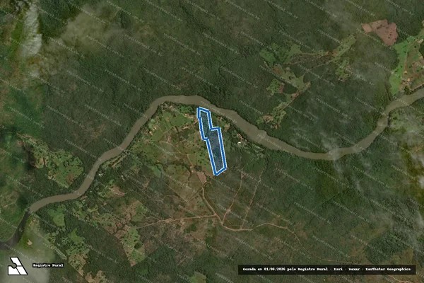 Imagem de satélite de Sítio Mariano - Parte 1 em Chapada dos Guimarães - MT