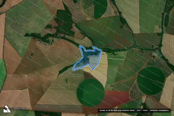 Imagem de satélite de Fazenda Bagagem de Cima - Parcela 1 em Pirajuba - MG