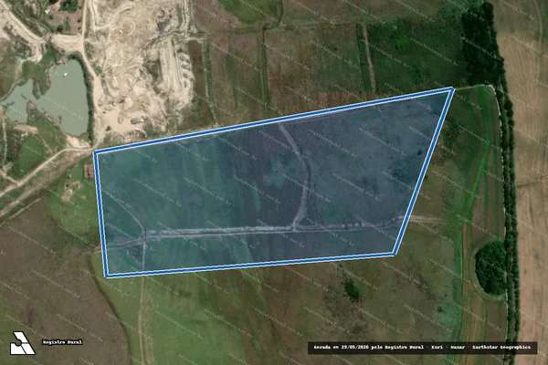 Imagem de satélite de Fazenda Água da Onça Matrícula 14745 - Matricula 13520 em Campina do Monte Alegre - SP