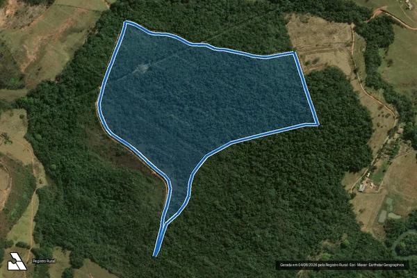 Imagem de satélite de Fazenda da Braúna - Gleba 02 em Jeceaba - MG