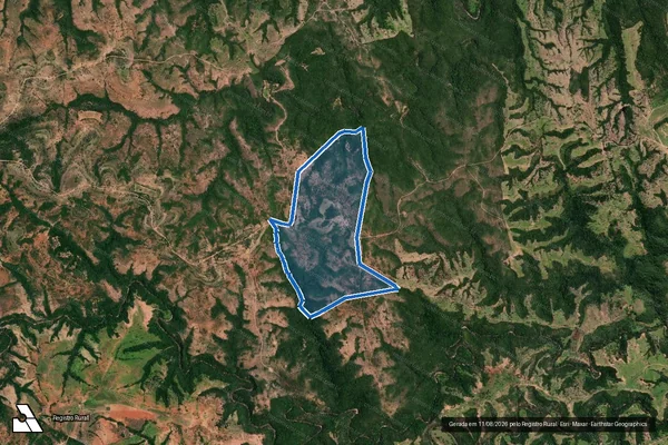 Imagem de satélite de FAZENDA MORRO LIMPO, LUGAR DENOMINADO ÁGUA SUJA - Gleba 08 em São Gonçalo do Abaeté - MG