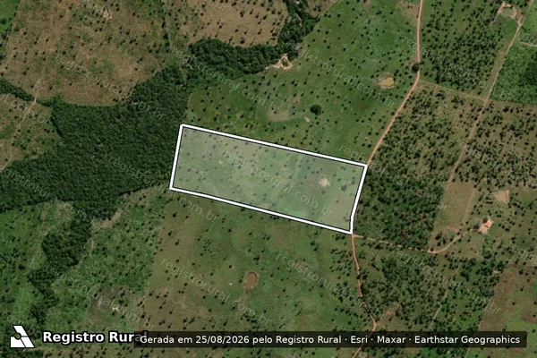 Imagem de satélite de GLEBA "J" LOTº FAZENDA SERRA, Lote 20/11 - CHÁC. BOM JESUS - Lote 20/11 em Sítio Novo do Tocantins - TO