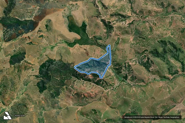 Imagem de satélite de FAZENDA LAGOA BOA ESPERANÇA - 001 em Itanhomi - MG