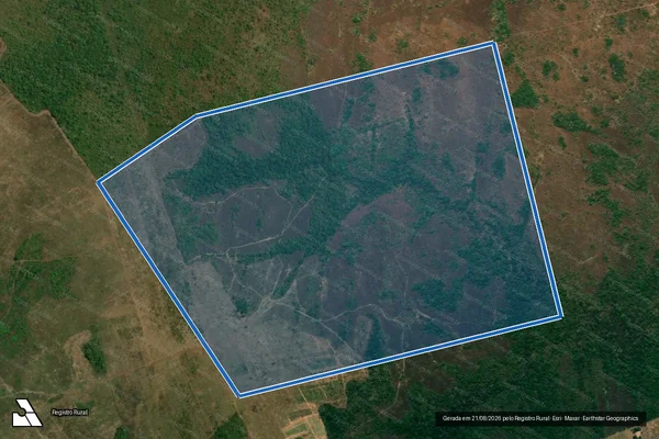 Imagem de satélite de Lote 07, do Loteamento Araguacema 13ª etapa - Parte 1 em Abreulândia - TO