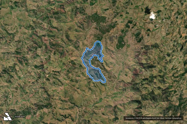 Imagem de satélite de Fazenda Santa Maria - Parte 1 em Divino das Laranjeiras - MG