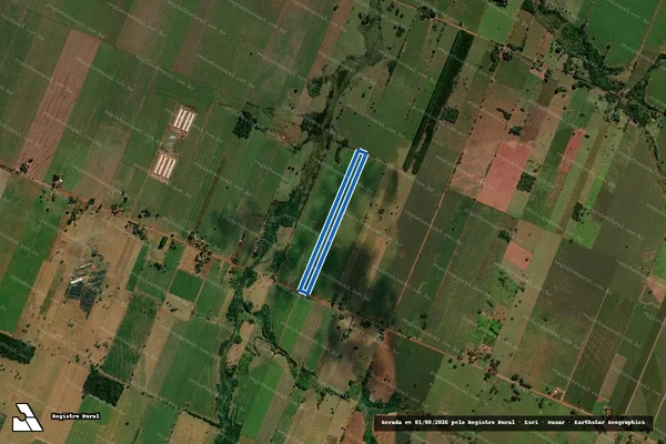 Imagem de satélite de Parte do Lote Rural nº 75, da Quadra nº 51 - Parcela 1 em Fátima do Sul - MS