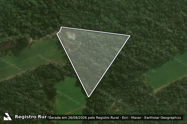 Imagem de satélite de MATRICULA 46.511 - Parte 2 em Campo Alegre - SC