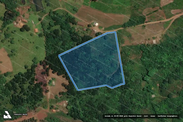 Imagem de satélite de FAZENDA MORRO DO AGUDO - Matrícula 41.136-1 em Vargem - SC