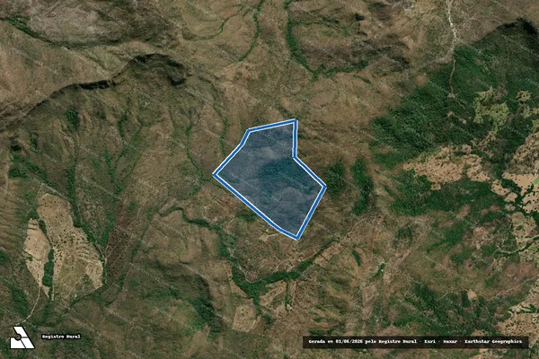 Imagem de satélite de FAZENDA REATA - PARTE 12 - Gleba 01 em Colinas do Sul - GO