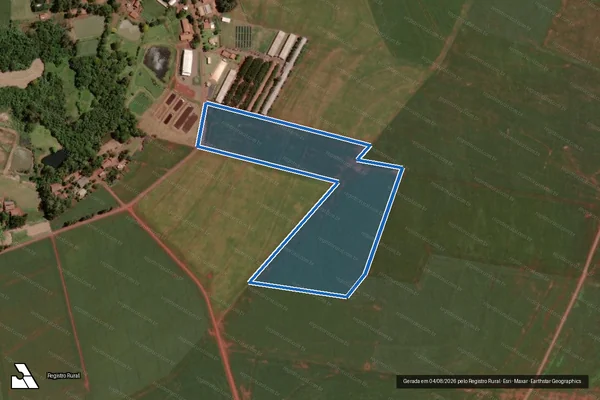Imagem de satélite de Parte lote rural 32, 90 gleba 10 - Parte 01 em Santa Helena - PR