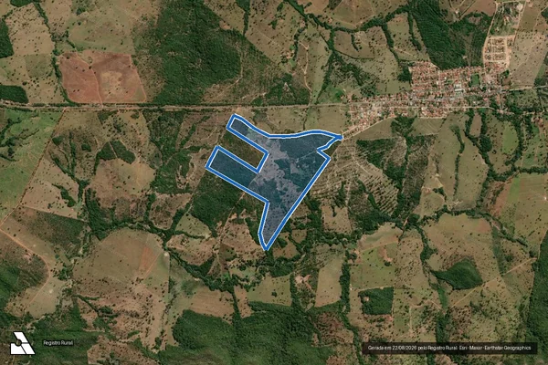 Imagem de satélite de FAZENDA CÓRREGO FUNDO  - Parte 1 em Mairipotaba - GO