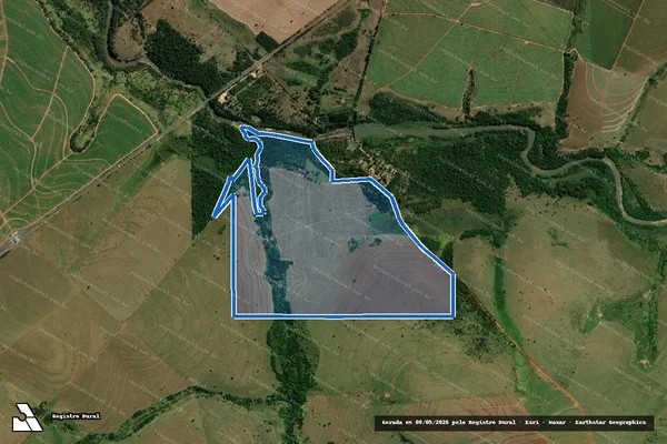 Imagem de satélite de Fazenda Jardim IV ? Rio do Peixe - Parcela 1 em Rancharia - SP