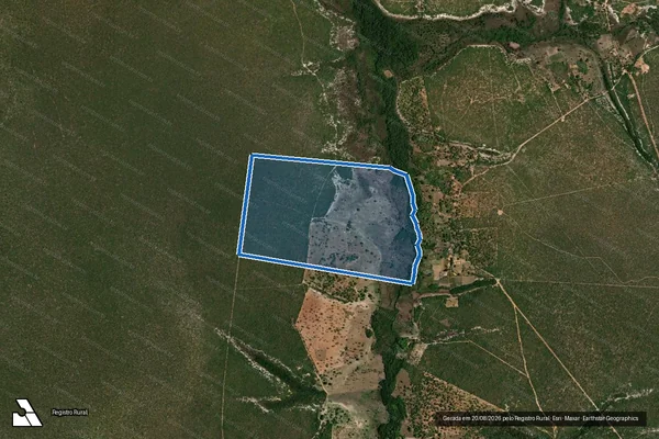 Imagem de satélite de FAZENDA SAO DOMINGOS, RIBEIRAO DE AREIA, TABUA E RIBEIRAO - Parte 1 em Bonito de Minas - MG
