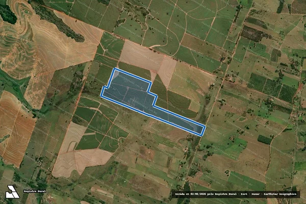 Imagem de satélite de Fazenda Osvaldo Cruz - Parte 1 em Irapuru - SP