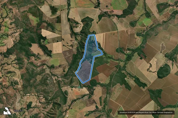 Imagem de satélite de Fazenda Cachoeira ou Cachoeira de Cima - PARTE 1 em Mara Rosa - GO