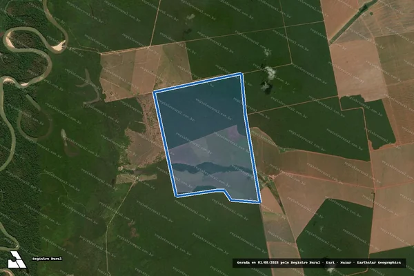 Imagem de satélite de FAZENDA MACUCO - Faz. Macuco ? PARCELA 01 em Canarana - MT