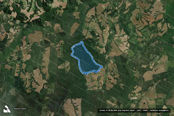 Imagem de satélite de Fazenda Rio da Serra I e II - Gleba 01 em Monte Castelo - SC