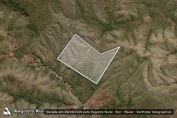 Imagem de satélite de SITIO PÉ DE SERRA - Gleba 01 em Santa Rita de Cássia - BA