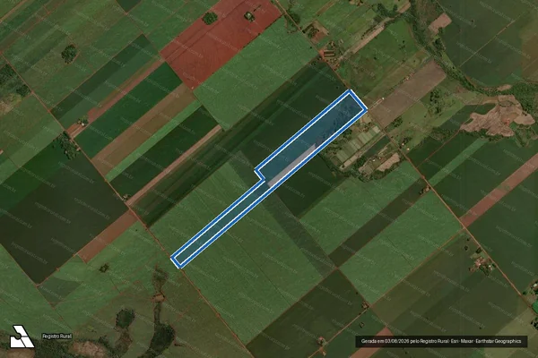 Imagem de satélite de Lotes nº 35 e 36 da Quadra nº 43 - Parcela 1 em Fátima do Sul - MS