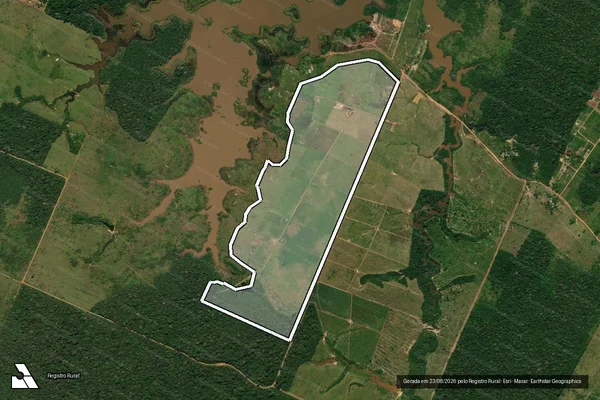 Imagem de satélite de LOTE 05-REMANESCENTE (R1), GLEBA 05D - GLEBA GARÇA - 001 em Porto Velho - RO