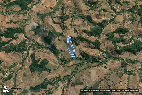 Imagem de satélite de Fazenda Braúna - Parcela 1 em Belo Oriente - MG