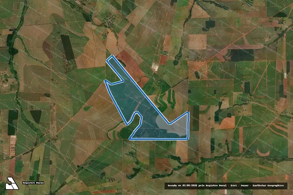 Imagem de satélite de FAZENDA SANTA HELENA, LOTE Nº "A-REMANESCENTE-1/B - Parte 1 em Santa Inês - PR