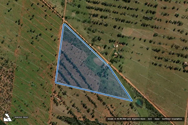 Imagem de satélite de Projeto de Assentamento Ouro Branco - Lote 03 em Terenos - MS