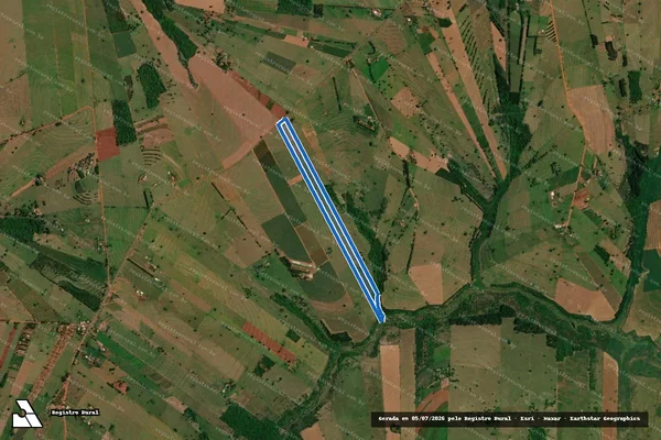 Imagem de satélite de LOTE RURAL N° 508-B - Parte 1 em São Jorge do Patrocínio - PR