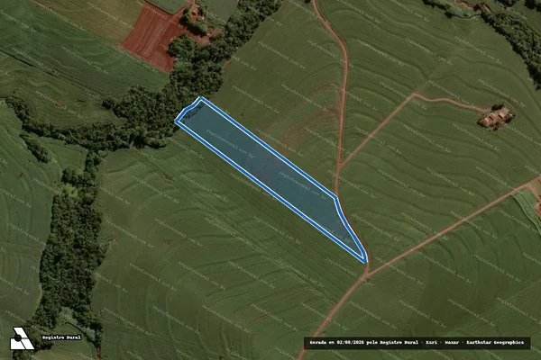 Imagem de satélite de Lote rural n° 151-B, do Bairro Figueira 2ª parte, Gleba Rio Verde-2 - LOTE 151-B em Nova Aurora - PR