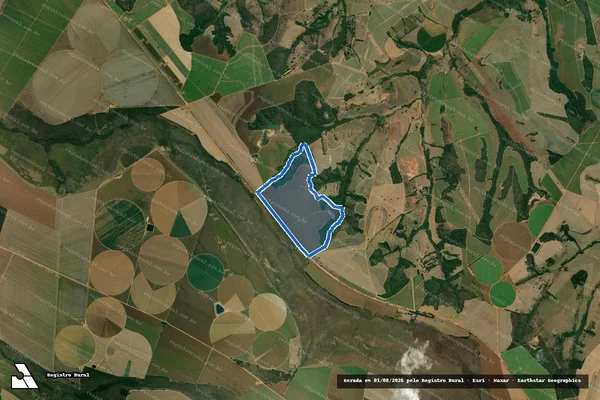 Imagem de satélite de FAZENDA AGRO SANTANA LA - Parte 1 em Nova Ponte - MG