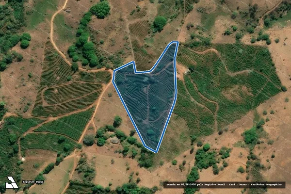 Imagem de satélite de SERRA DOS CAROLAS - ÁREA 01 em Divino - MG