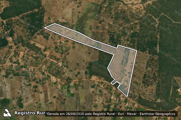 Imagem de satélite de FAZENDA SOBRADO  - Parte 1 em Rio Pardo de Minas - MG