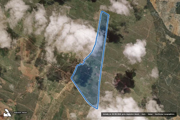 Imagem de satélite de FAZENDA SANTA CRUZ - Parte 1 em Jacobina - BA
