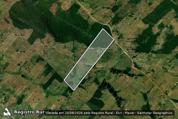 Imagem de satélite de Lote 87 da Gleba 20/O do PF/JOP - 1/1 em Mirante da Serra - RO