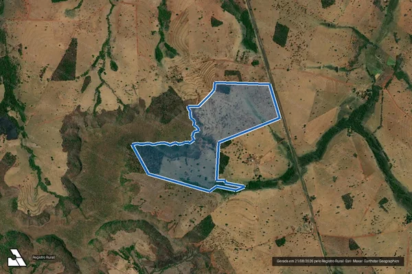 Imagem de satélite de FAZENDA PATOS ESTIVA - 001 em Gurinhatã - MG