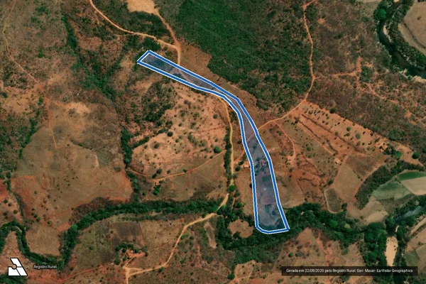 Imagem de satélite de Fazenda Barra da Ilha - Parte 1 em Olhos-d'Água - MG