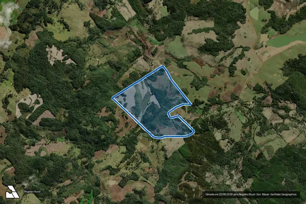 Imagem de satélite de FAZENDA LAGEADO DO XAXIM - GLEBA 01 em Campo Belo do Sul - SC