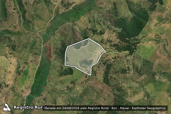 Imagem de satélite de FAZENDA MIMOSA BAIANA - Matrícula 3615 em Itanhém - BA