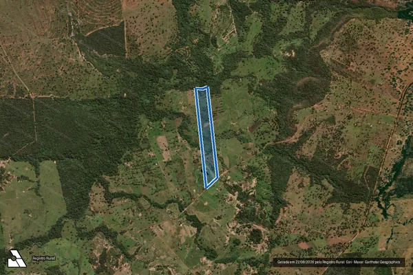 Imagem de satélite de PA 2 Irmãos - Lote 57 - Parcela 1 em Guiratinga - MT