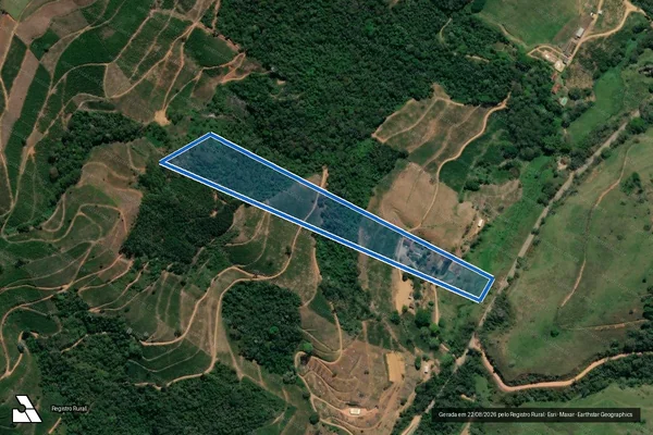 Imagem de satélite de Córrego Grande - Parte 7 em Lajinha - MG