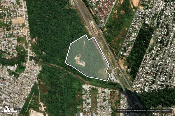 Imagem de satélite de LOTE QUATTROS EMPREENDIMENTOS - ÁREA 01 - Parcela 1 em Manaus - AM