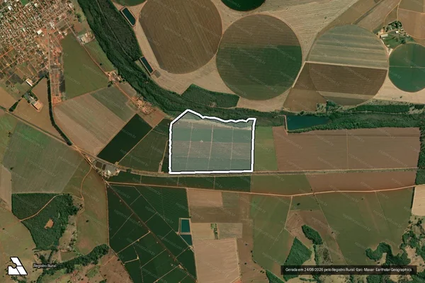 Imagem de satélite de Fazenda Cocais, lugar denominado ?Fortaleza? - Parte 1 em Iraí de Minas - MG