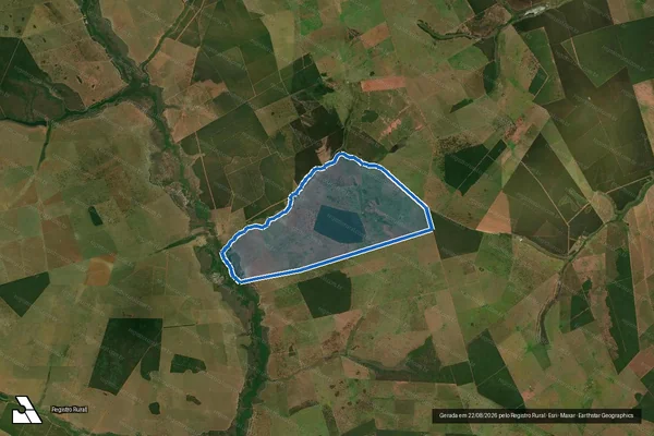 Imagem de satélite de FAZENDA NOVA NOSSA SENHORA APARECIDA - 001 em Ribas do Rio Pardo - MS