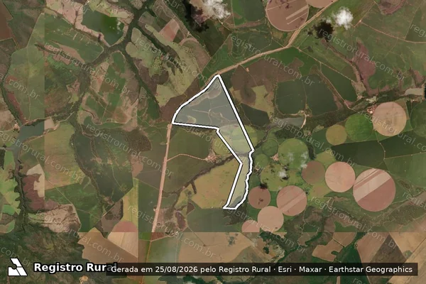 Imagem de satélite de FAZENDA POSSE, LUGAR DEN.   VISTA ALEGRE   - GLEBA B - PARTE 1 em Cristalina - GO