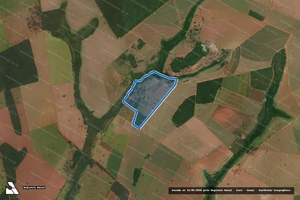 Imagem de satélite de FAZENDA CANAÃ - CANAÃ em Monte Alegre de Minas - MG
