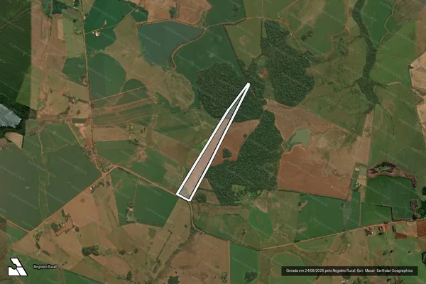 Imagem de satélite de Gleba C da Fazenda Nova Figueira - Gleba C1 em São Borja - RS