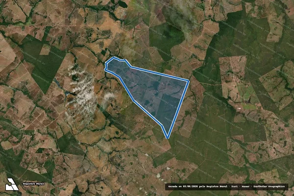 Imagem de satélite de FAZENDA SERTÃO - Parte 1 em Nova Crixás - GO