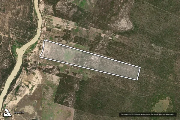 Imagem de satélite de FAZENDA BEIRA RIO - Parte 2 em Xique-Xique - BA